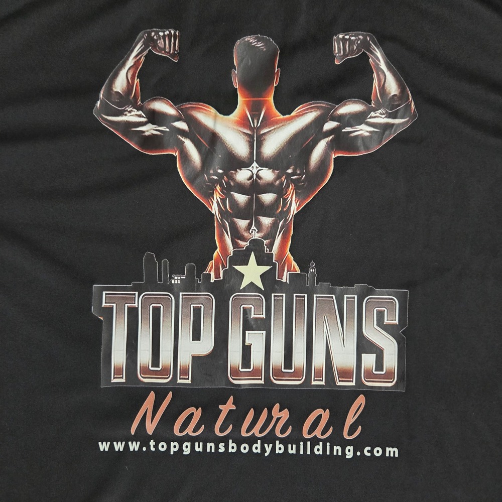 A4‎ Top Guns Natural Bodybuilding Graphic Performance Shirt Black Mens Large